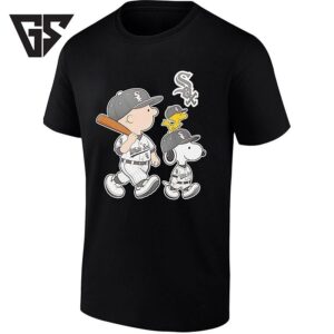 Woodstock Charlie Brown And Snoopy Chicago White Sox Baseball T-Shirt