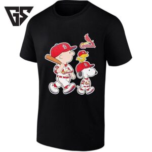 Woodstock Charlie Brown And Snoopy St Louis Cardinals T-Shirt