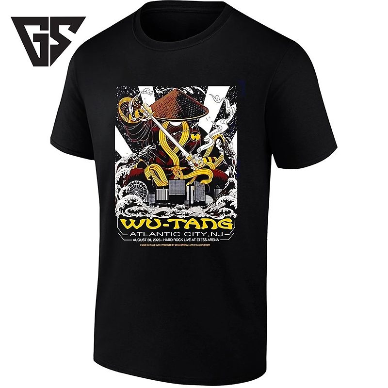 Wu Tang Clan Atlantic City August 28 2026 Hard Rock Live Concert T-Shirt Wu Tang Clan Atlantic City August 28 2026 Hard Rock Live Concert T-Shirt