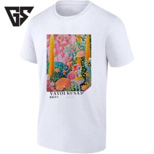 Yayoi Kusama Japan 1997 Abstract Botanical Art T-Shirt