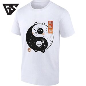 Yin Yang Cat Zen Balance Cute T-Shirt
